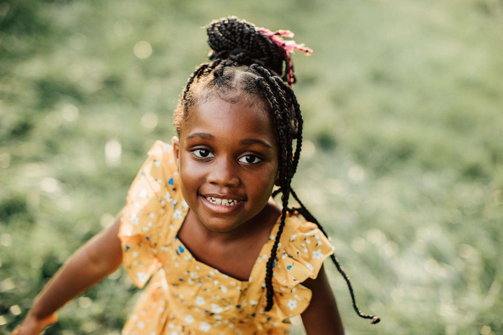 Portrait of  Smiling Child Outdoors 